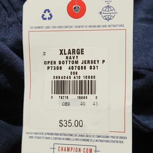 Champion Pants Size XL Navy Blue Color Elastic Waist With Pockets - Picture 5 of 9